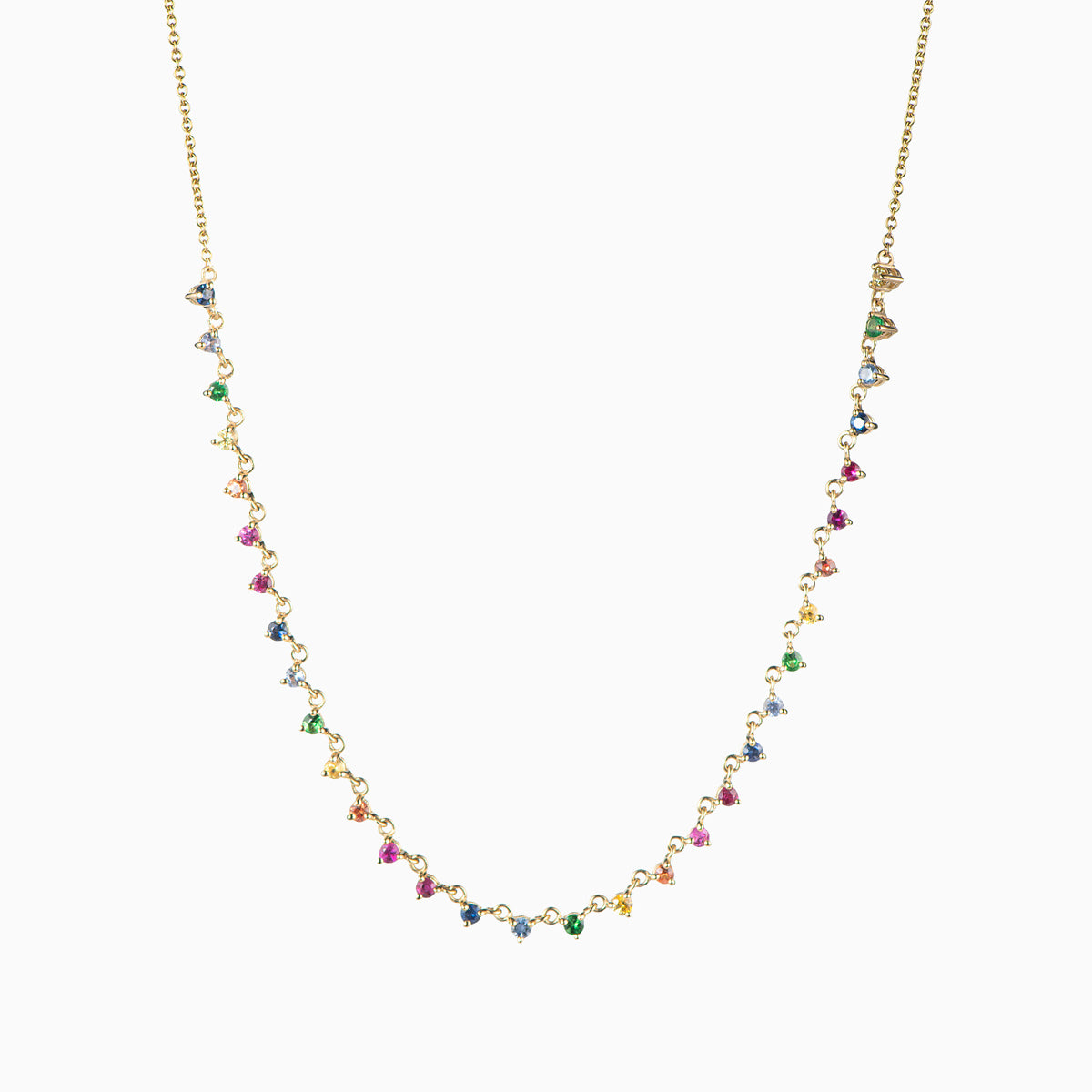 Fancy Colored Sapphire Necklace