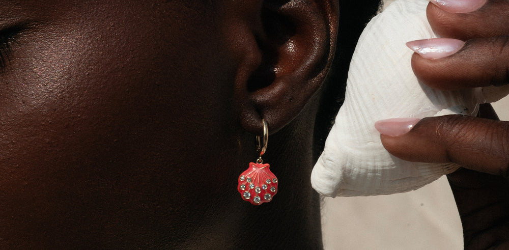 cyprus enamel earrings